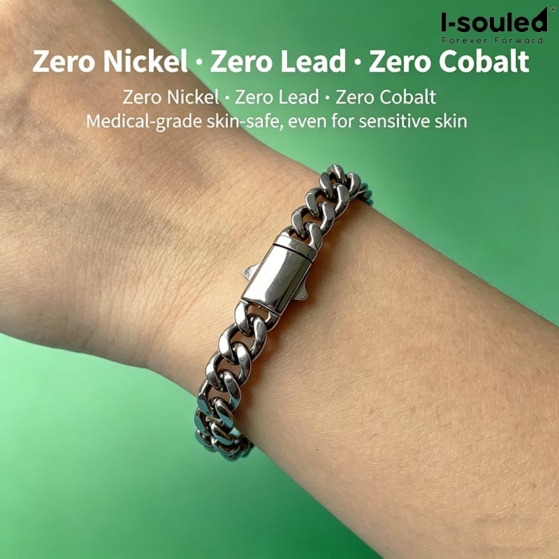 Ceramic Link Bracelet - 7mm Massief Titanium Armband Lichtgewicht Anti-Allergie