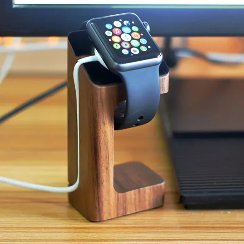 Smartwatch Watch Accessories - Houten Apple Watch-opladerstandaard Smartwatch Desktophouder Laadstation