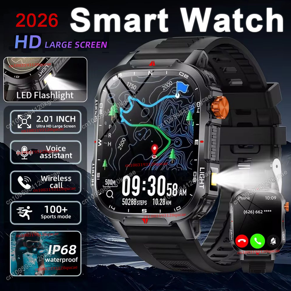 Smartwatch X12 - 2026 Nieuwe Robuuste Militaire GPS Smart