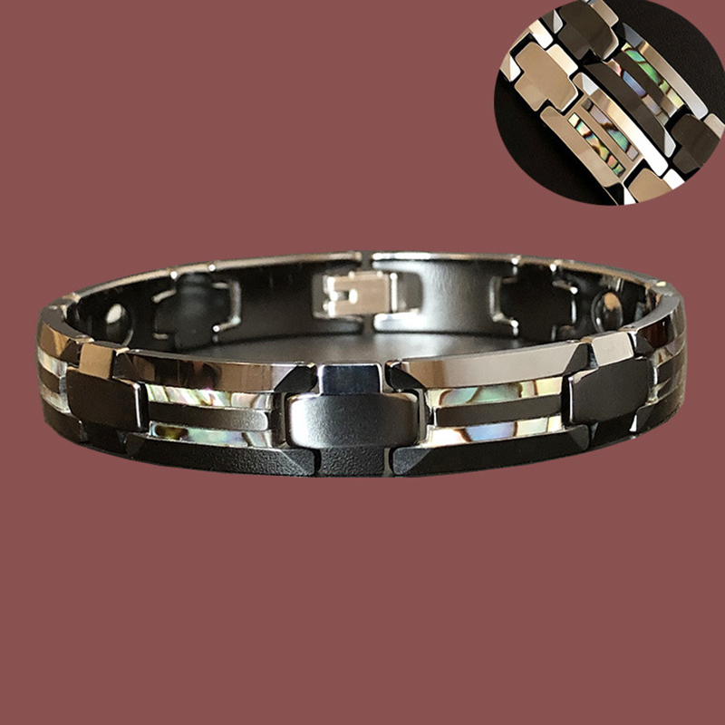 Ceramic Link Bracelet - 10mm Havey Punk Zwarte Keramische Armband