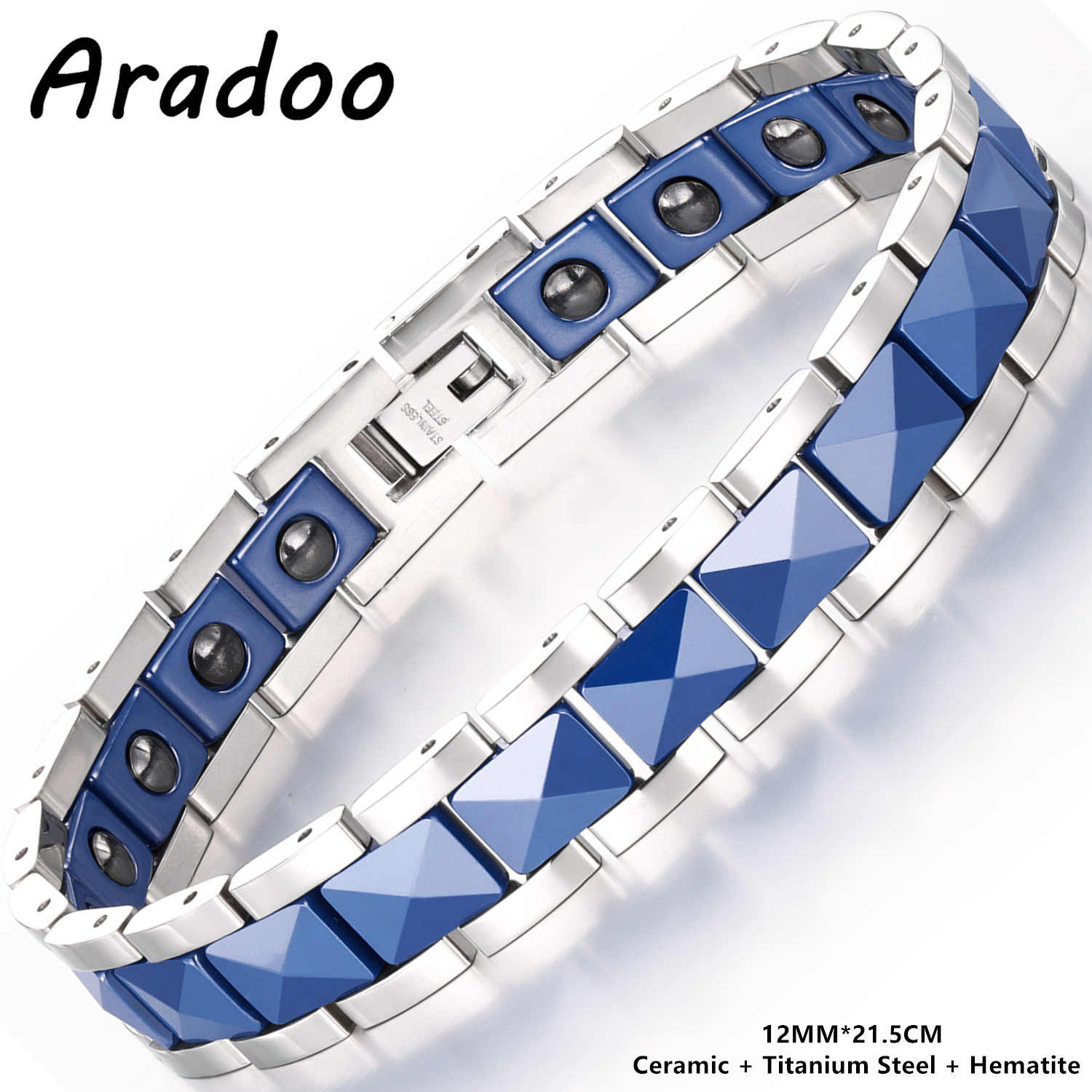 Ceramic Link Bracelet - ARADOO Premium keramische titanium stalen armband