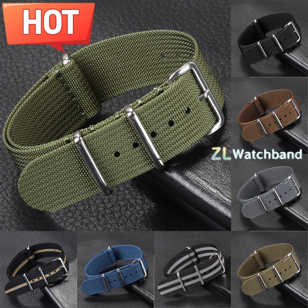 Nylon Nato Strap - Nieuwe Geribbelde Nylon Horlogeband 18mm 20mm