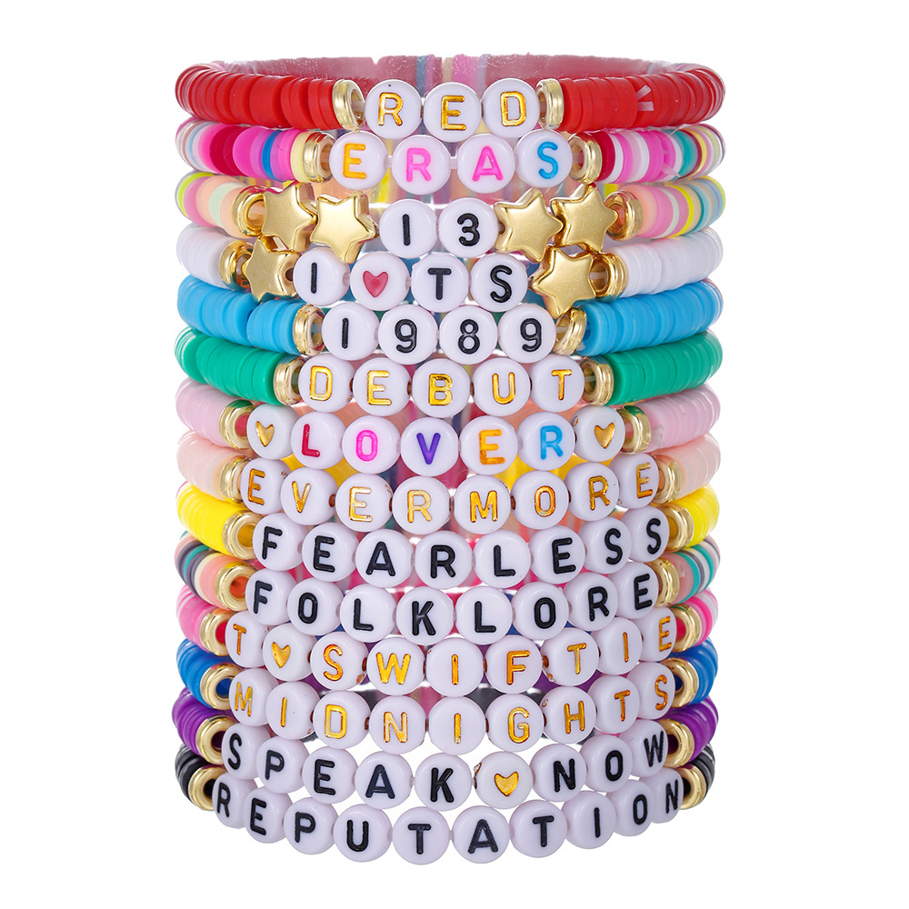 Ceramic Link Bracelet - Muziekcollectie 11 Album Geïnspireerde Vriendschapsarmbandenset met