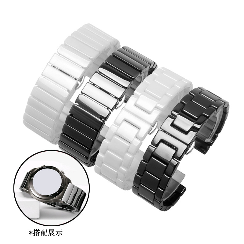 Ceramic Link Bracelet - Keramische 22Mm Horloge Band Voor Samsung