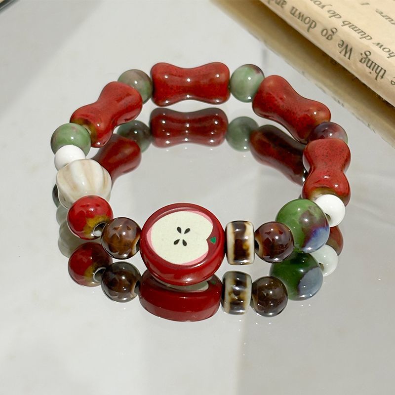Ceramic Link Bracelet - Retro Imitatie Apple Keramische Kraal Armband