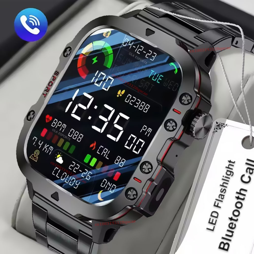 Smartwatch X12 - 2026 Nieuw Militair Smartwatch voor Heren