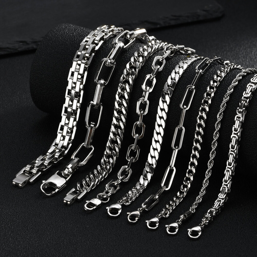 Punk zilverkleurige herenketti - Ceramic Link Bracelet recensie en prijs
