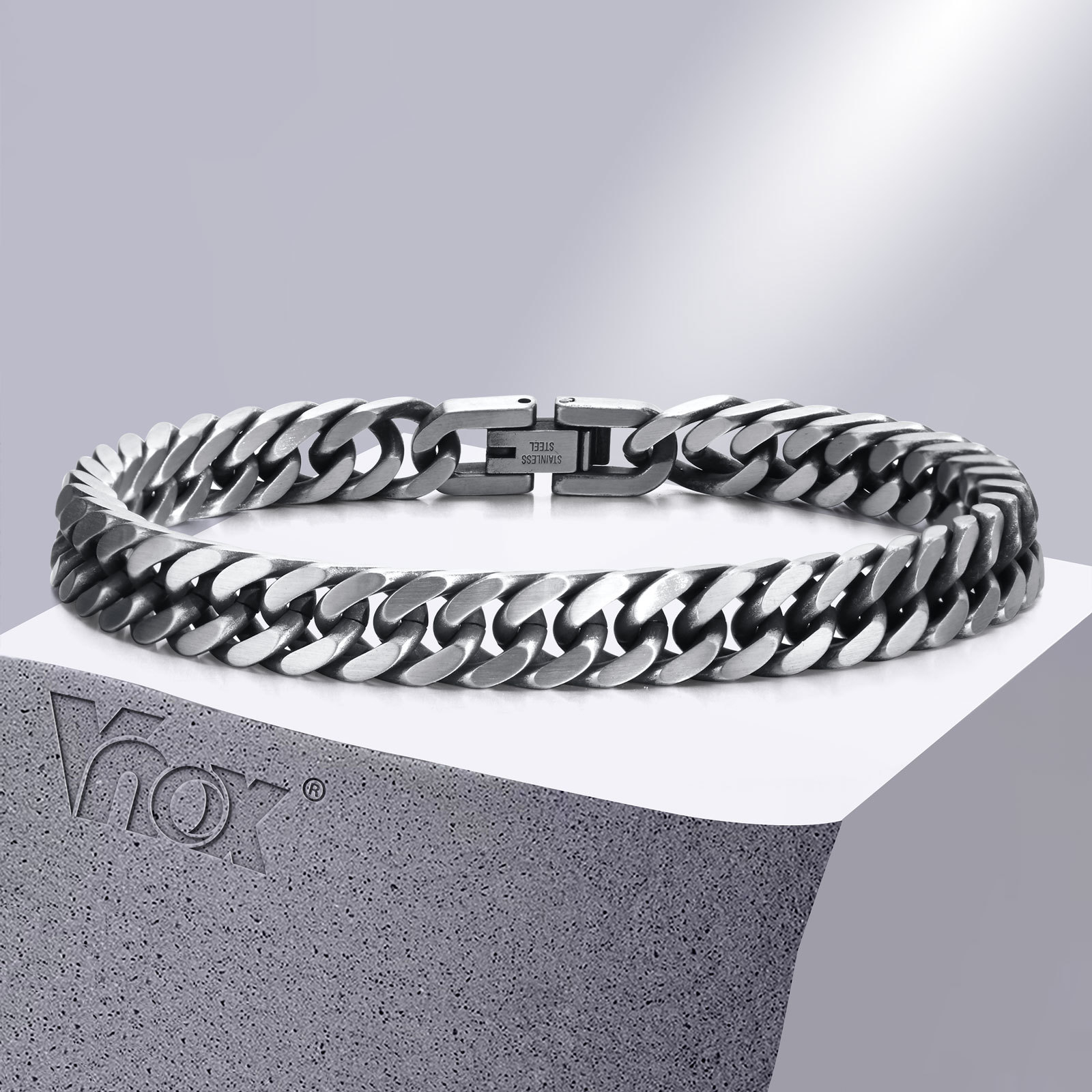 Vnox dikke retro Cubaanse kett - Ceramic Link Bracelet recensie en prijs