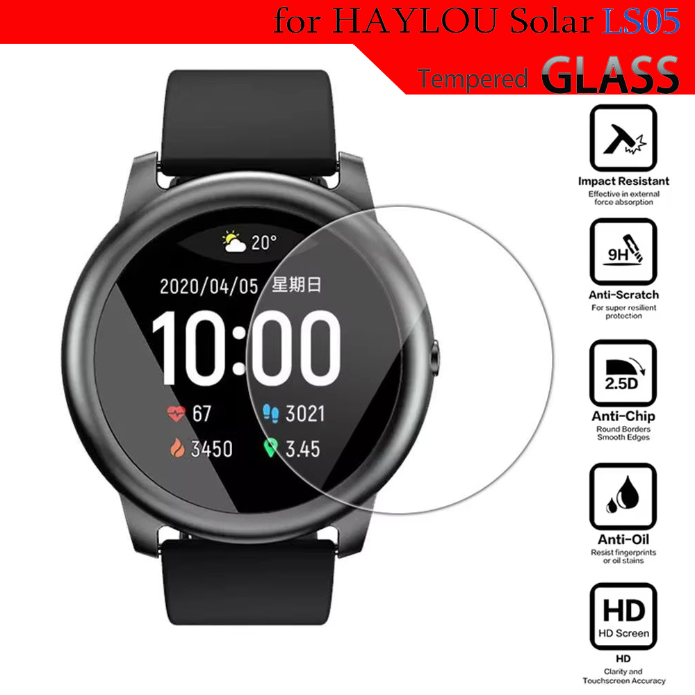 Gehard glas voor HayLou Solar  - Smartwatch Watch Accessories recensie en prijs