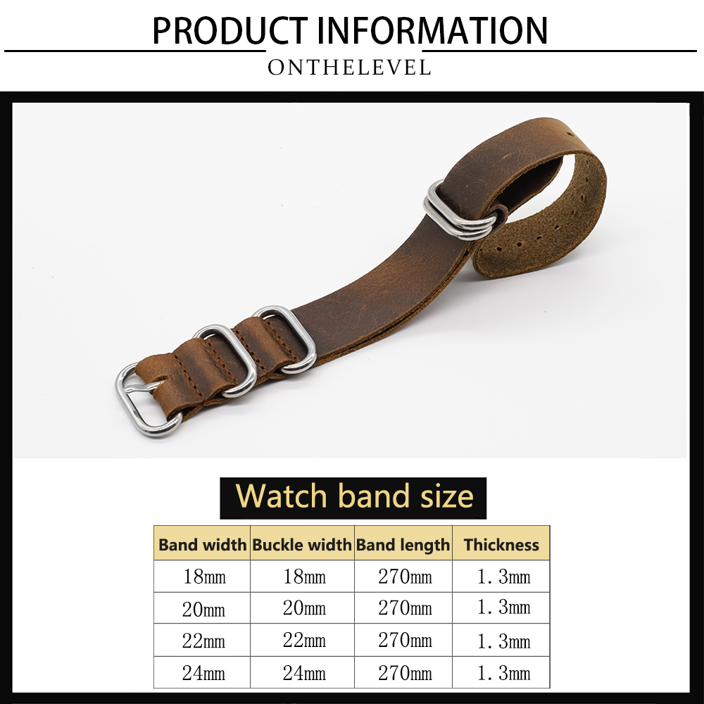 Lederen Horlogeband 18mm 20mm  - Nylon Nato Strap recensie en prijs
