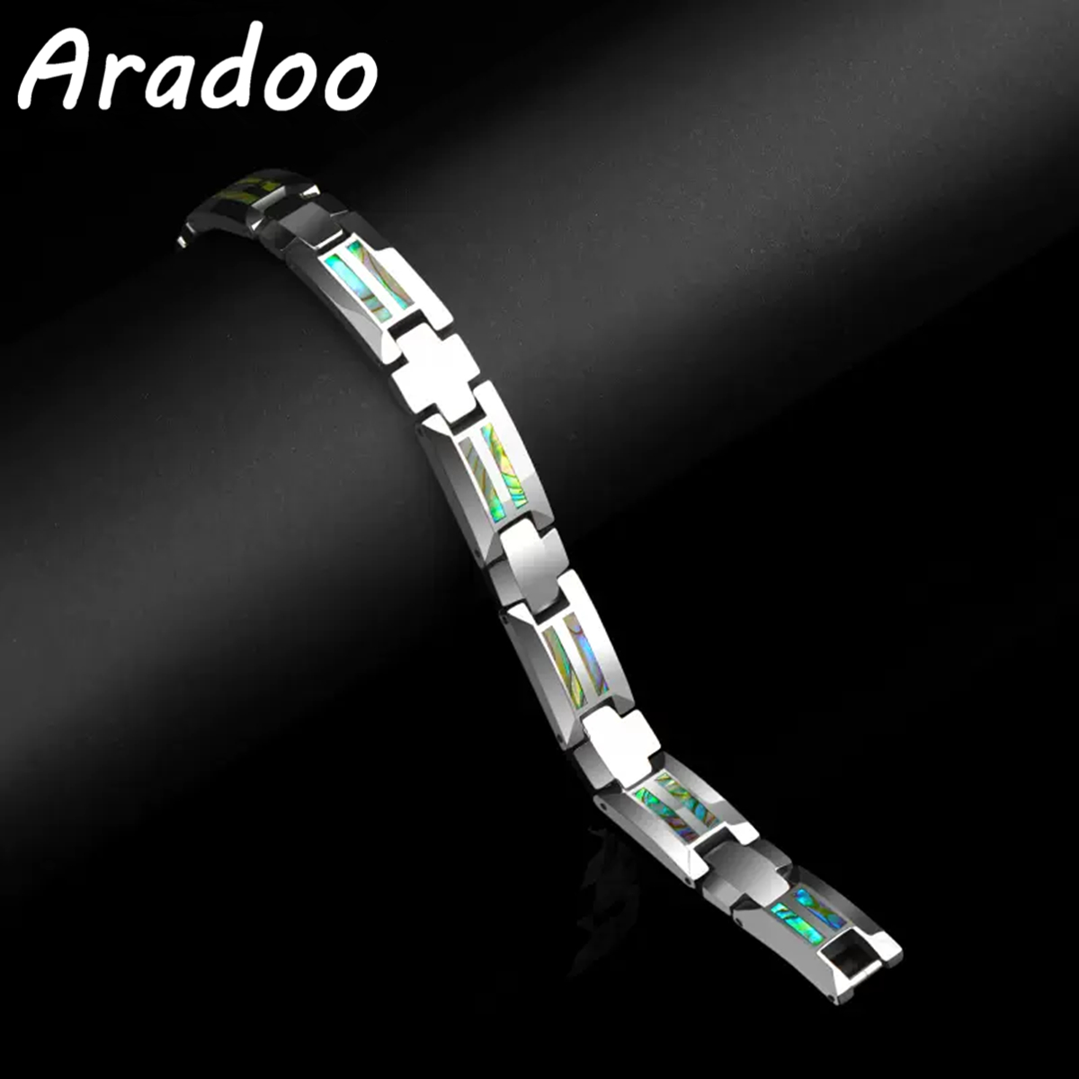 Abalone Shell Wolfraam Stalen  - Ceramic Link Bracelet recensie en prijs