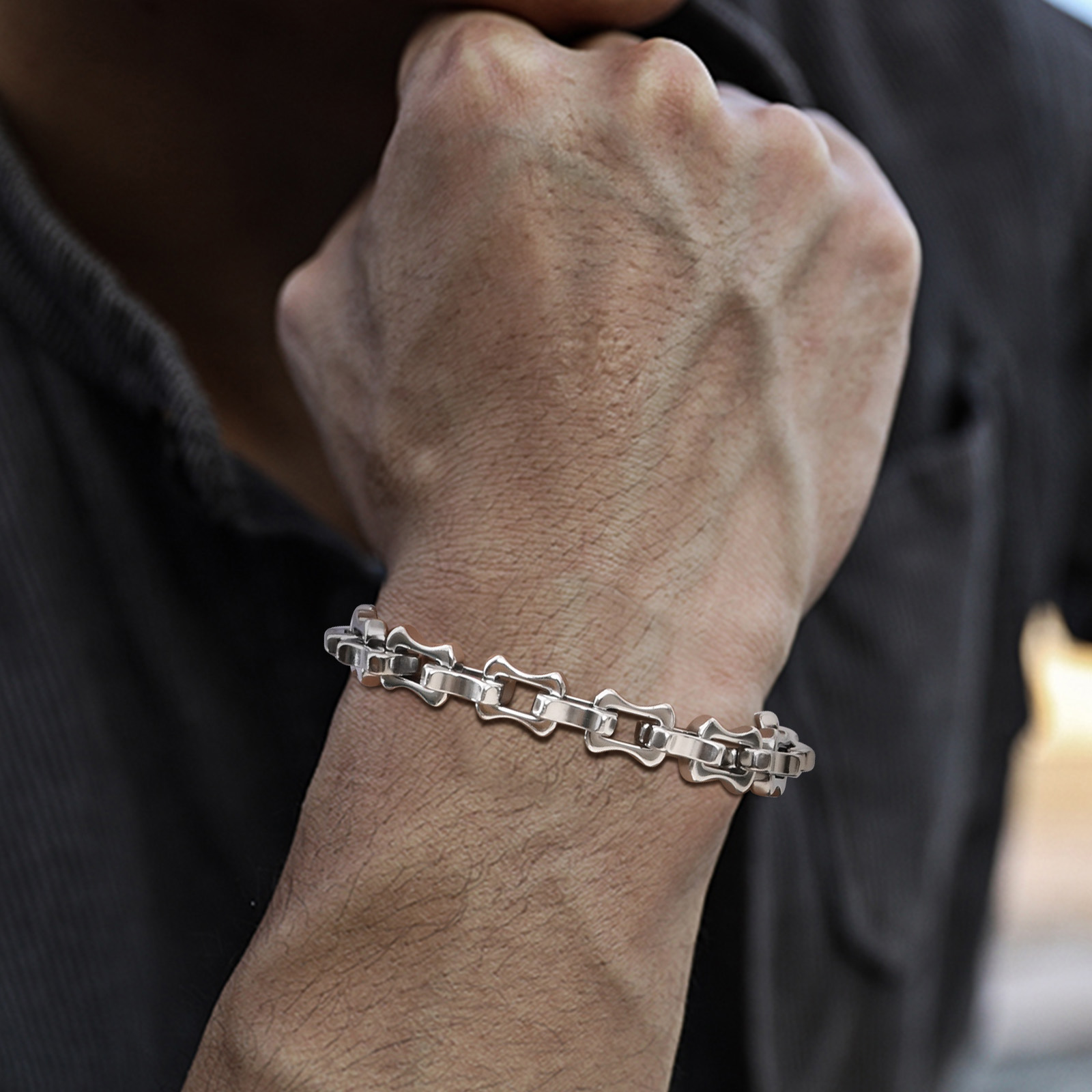 Vnox Zware Gewaagde Heren Kett - Ceramic Link Bracelet recensie en prijs